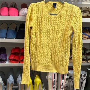 GAP Bright Yellow Cable Knit Sweater